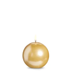 Raz Imports Raz 4" Uyuni Metallic Gold Round Battery Operated Candle with Lighted Flickering Wick 4434506 Clearance