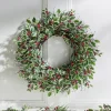 Raz Imports Raz 26" Variegated Holly Leaf and Berry Christmas Wreath W4402461 Sale