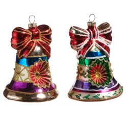 Raz Imports Raz 4.5" Vintage Bell Glass Christmas Ornament 4524896 Online