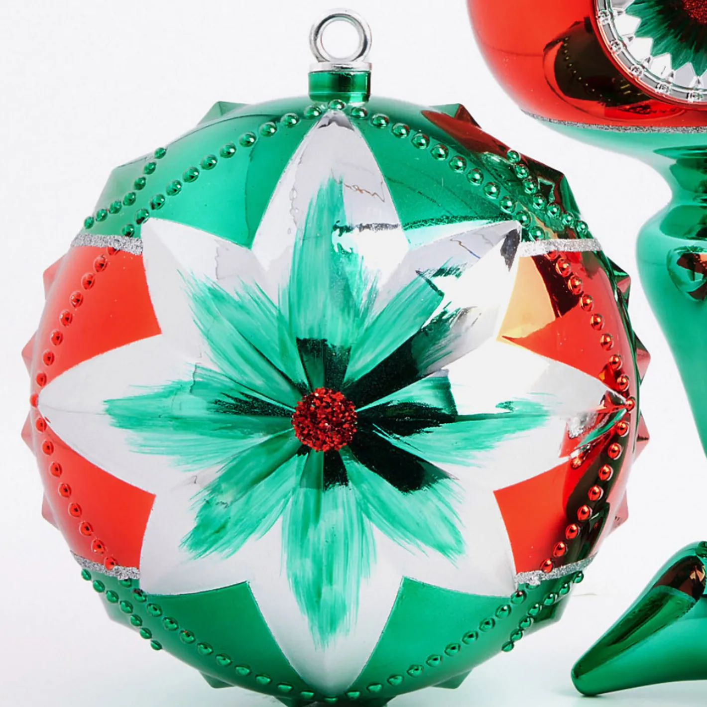 Raz Imports Raz 10" Vintage Inspired Star Large Ball Christmas Ornament 4432722 New