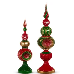 Raz Imports Raz 20" Vintage Red and Green Finials Christmas Decoration 4530529 Best