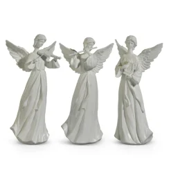 Raz Imports Raz 14" White Angel with Instrument Christmas Figures Set of 3 4411301 Best