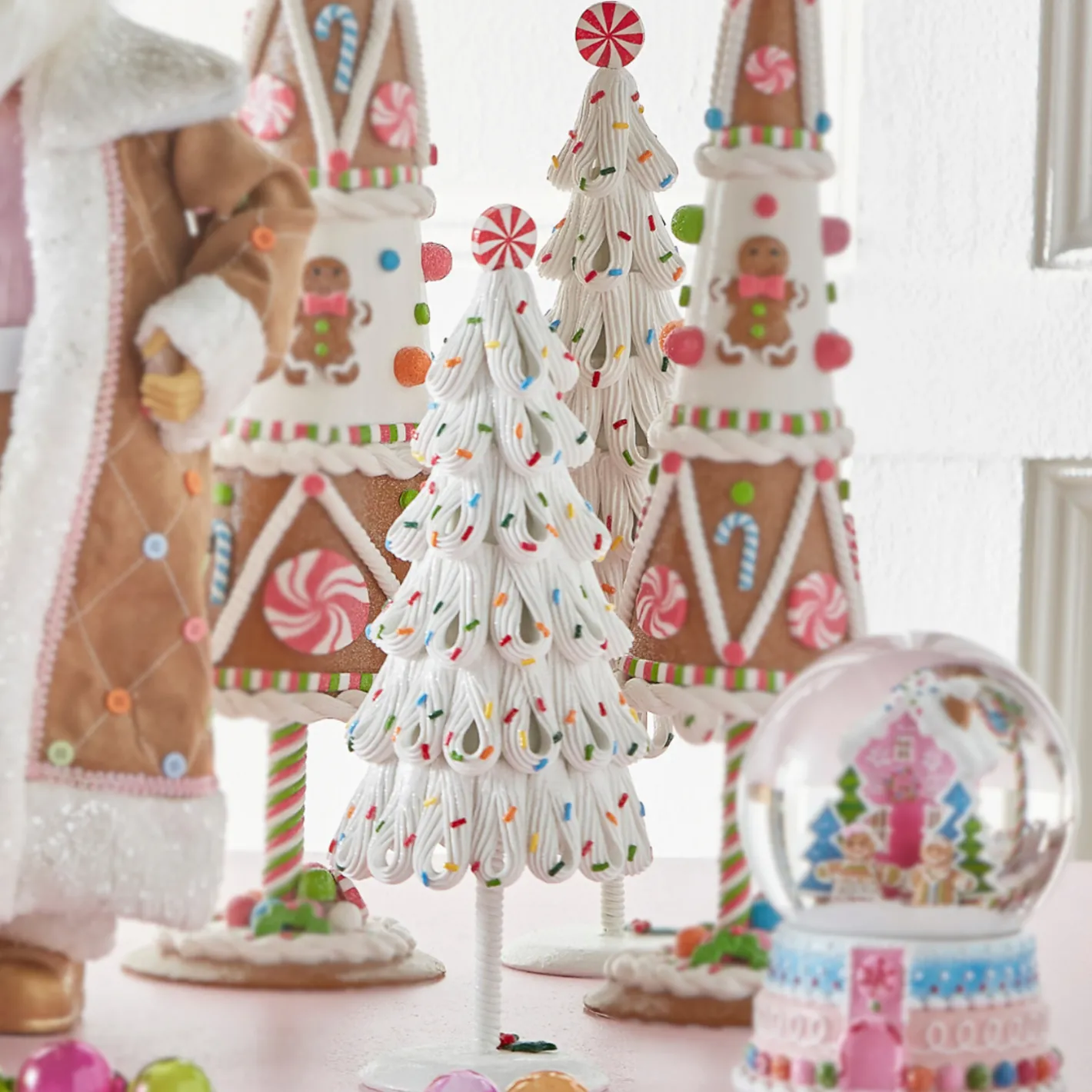 Raz Imports Raz 14.75" White Icing Trees with Sprinkles Christmas Decoration Set of 2 4512502 Outlet