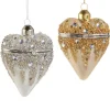 Raz Imports Raz 3.5" White or Gold Hear Box Glass Christmas Ornament Discount