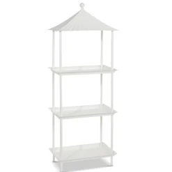 Raz Imports Raz 60" White Pagoda Etagere Iron Shelf 4527917