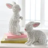 Raz Imports Raz 12.75" White Woven Wicker Bunny Figures Set of 2 4511310 Hot
