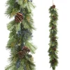 Raz Imports Raz 6' x 12" Cedar, Pine, and Blue Berries Christmas Garland G4402310 Clearance