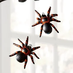Raz Imports Raz Eric Cortina 4" Along Came A Spider Glass Halloween Ornament 4453115 New