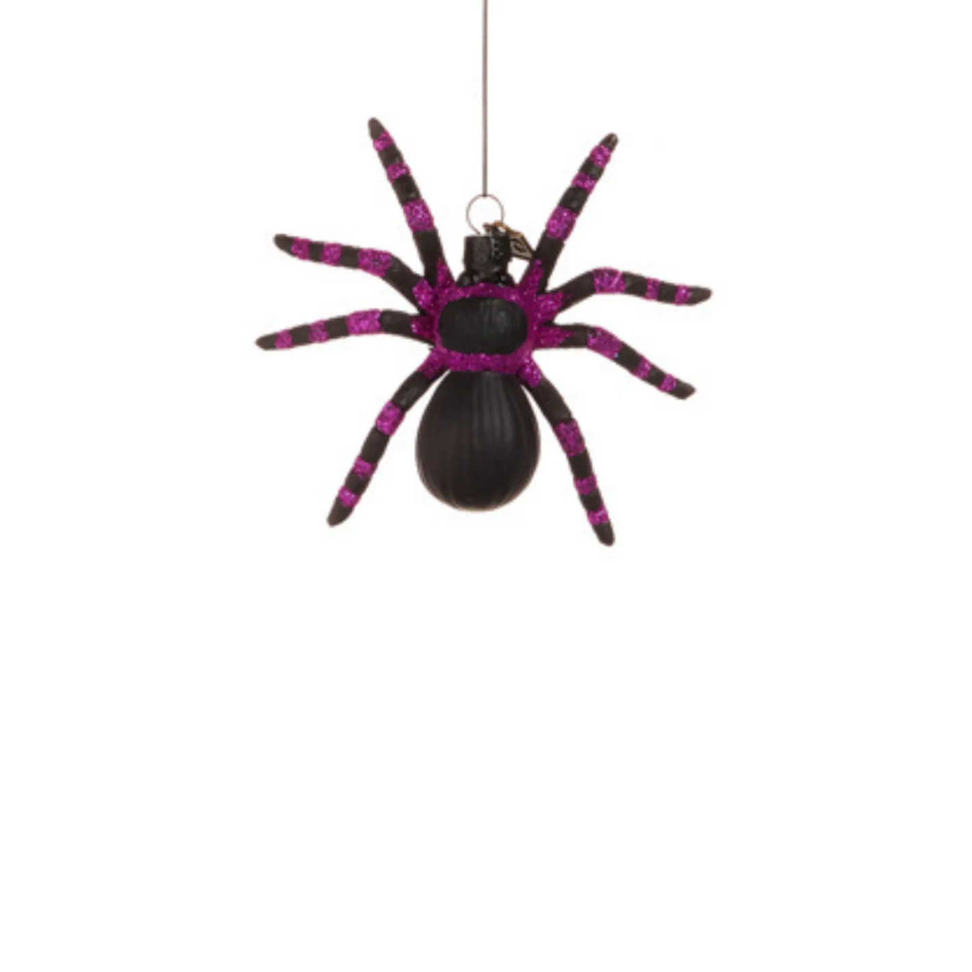 Raz Imports Raz Eric Cortina 4" Along Came A Spider Glass Halloween Ornament 4553165 Clearance