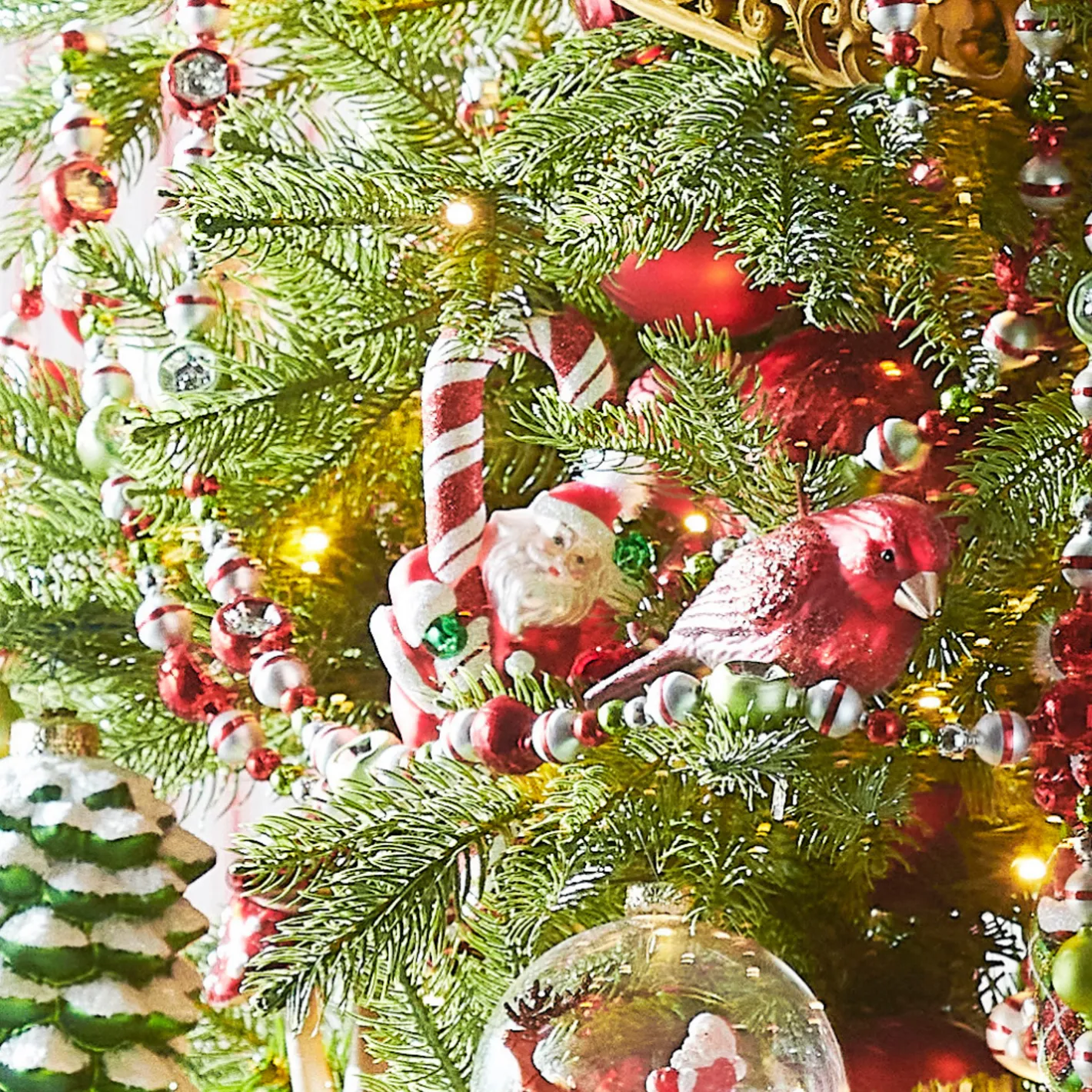 Raz Imports Raz Eric Cortina 6.75" Candy Cane Santa Glass Christmas Ornament 4553105 Outlet