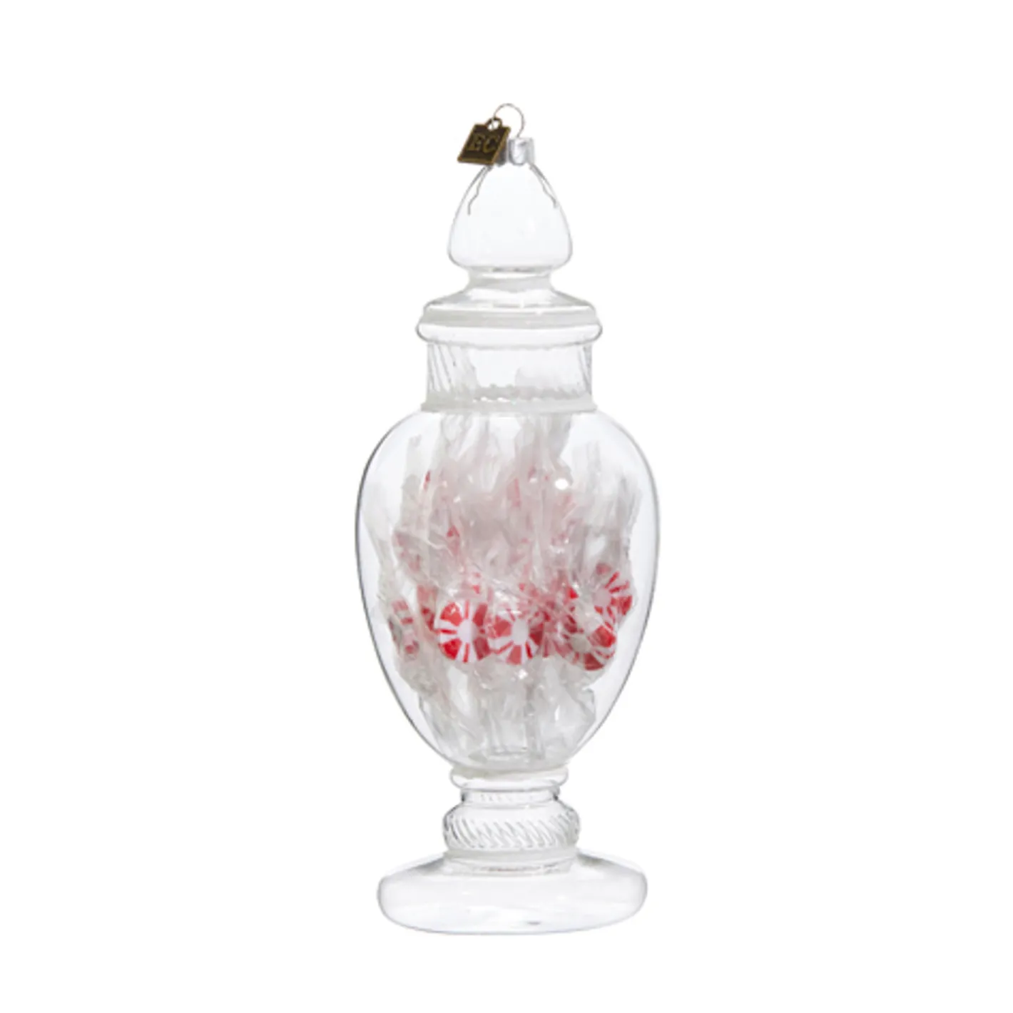 Raz Imports Raz Eric Cortina 8.25" Large Peppermint Candy Jar Glass Christmas 4453127 Discount