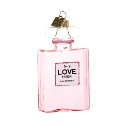 Raz Imports Raz Eric Cortina 4" Love Potion No. 9 Glass Christmas Ornament 4453165 Outlet