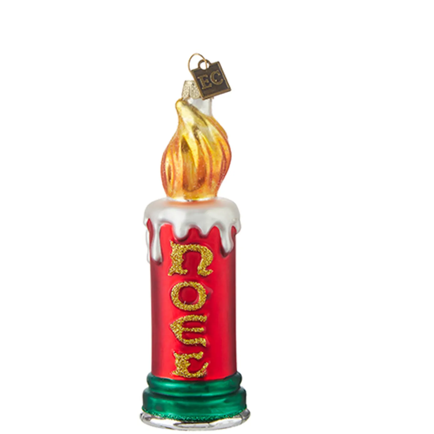 Raz Imports Raz Eric Cortina 5.5" or 8" Noel Blow Mold Candle Glass Christmas Ornament
