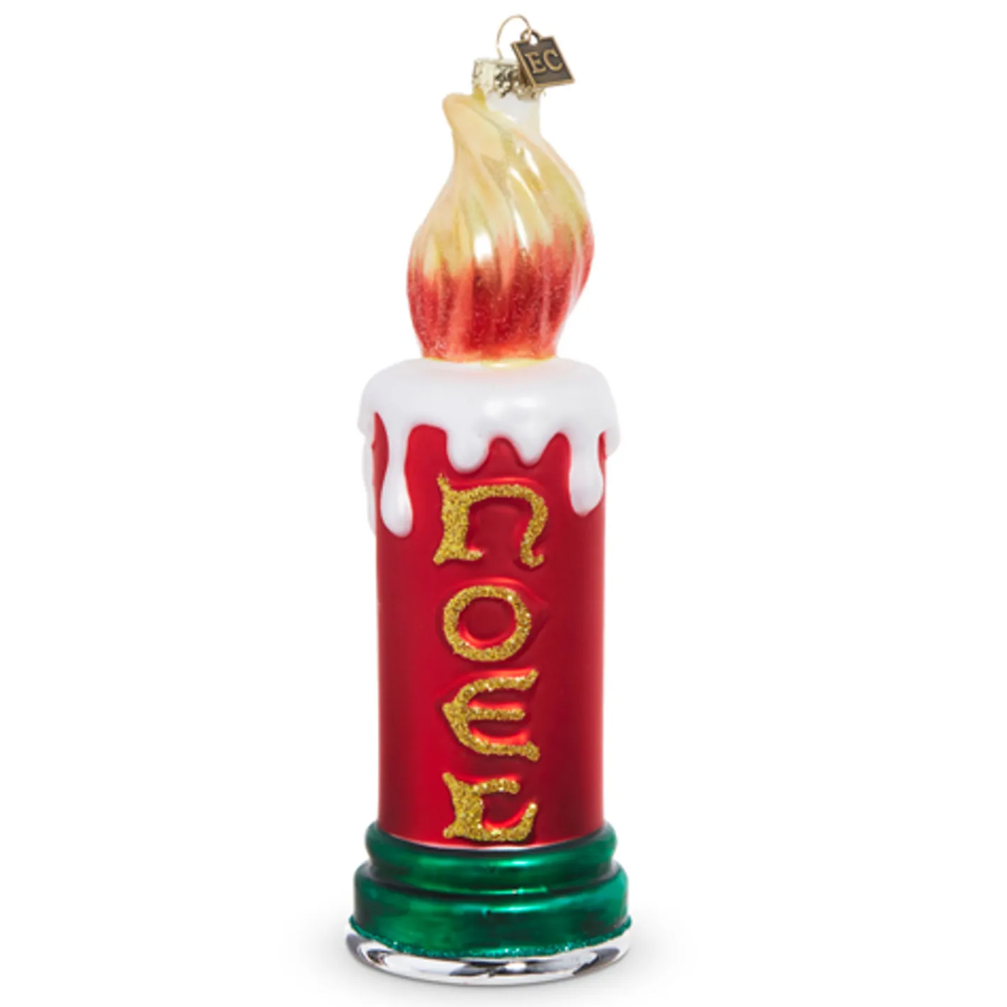 Raz Imports Raz Eric Cortina 5.5" or 8" Noel Blow Mold Candle Glass Christmas Ornament
