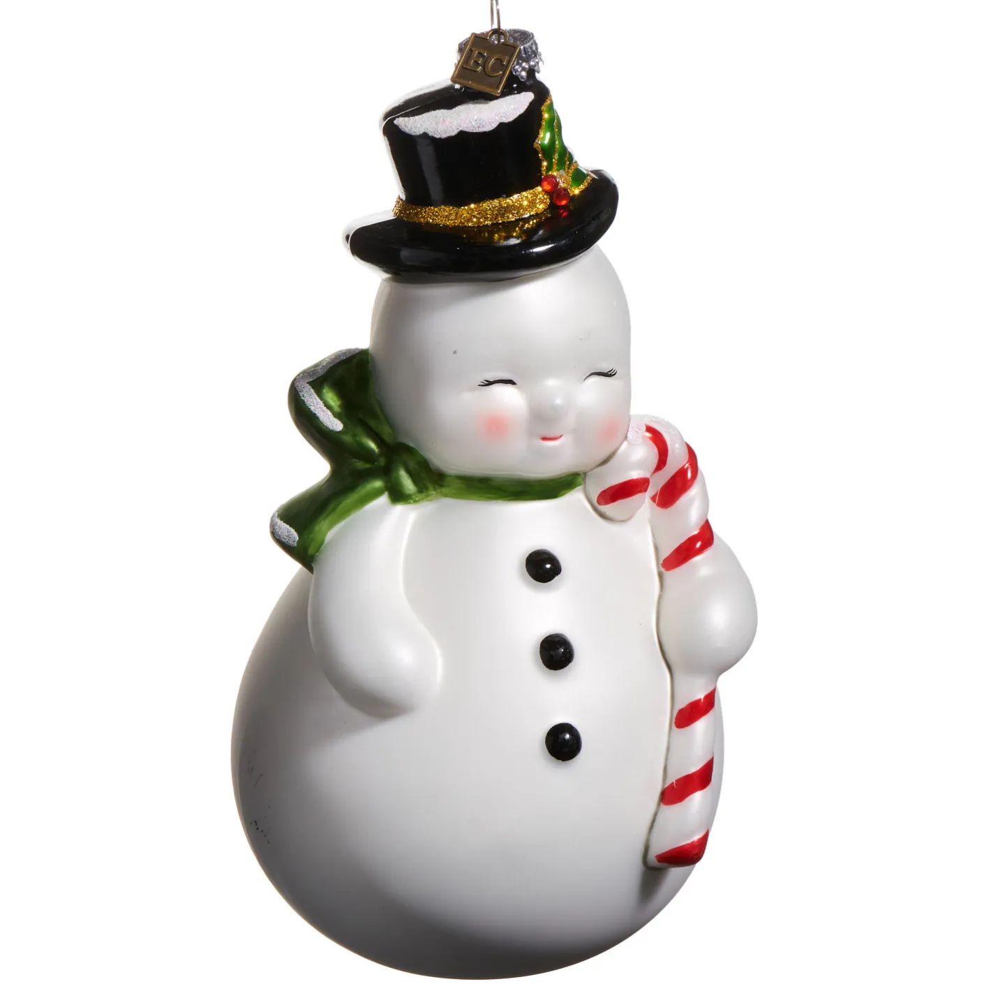 Raz Imports Raz Eric Cortina 4.5" or 8" Snowman Blow Mold Glass Christmas Ornament
