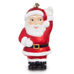 Raz Imports Raz Eric Cortina 3.5" or 8" Waving Santa Blow Mold Glass Christmas Ornament