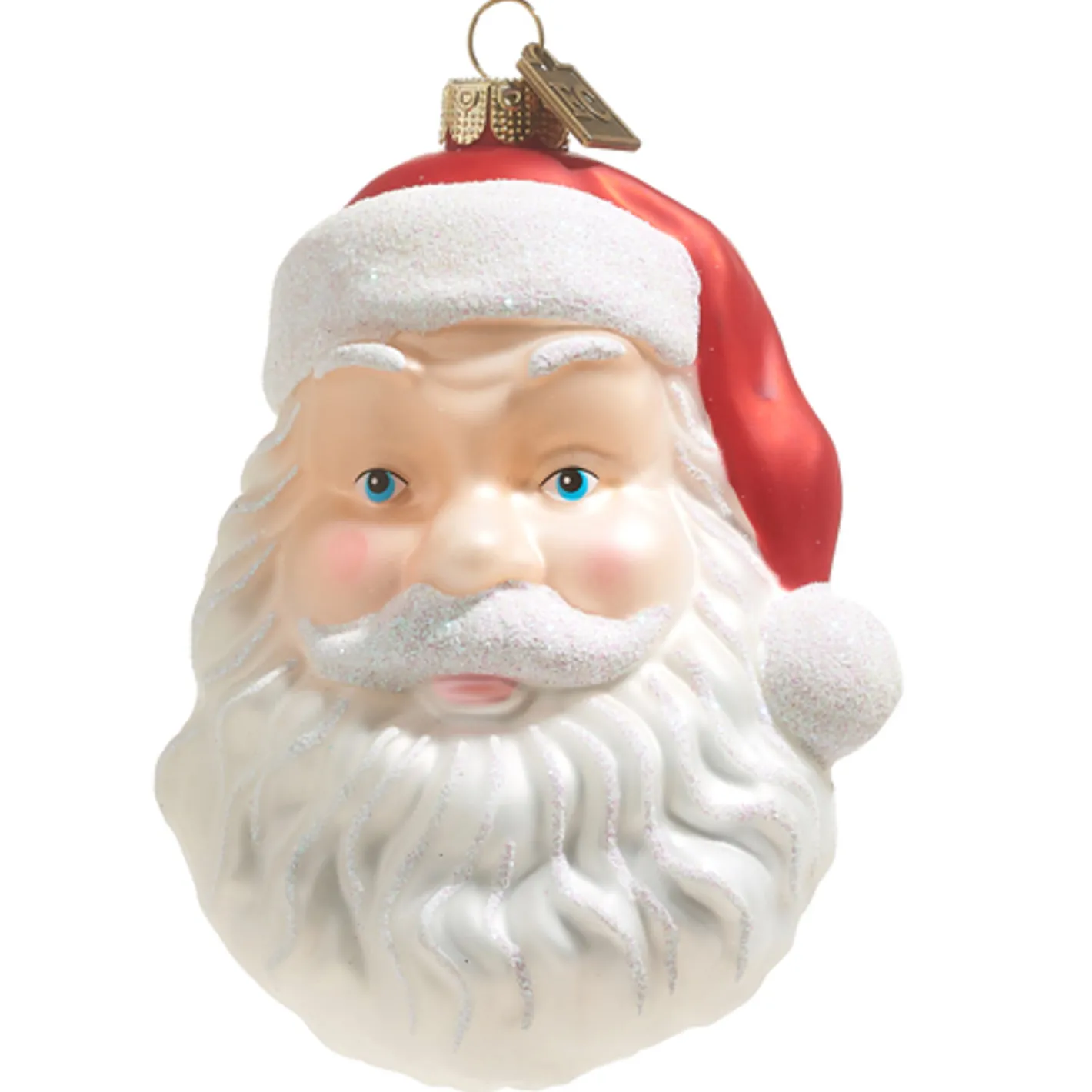 Raz Imports Raz Eric Cortina 4" Santa Face Blow Mold Glass Christmas Ornament 4353114 Best