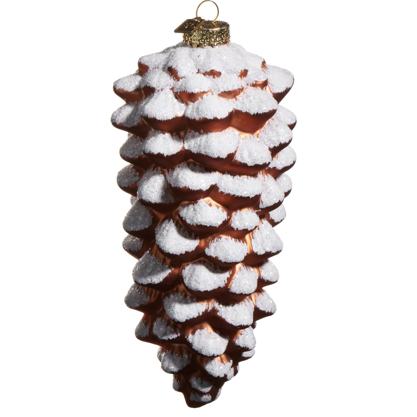 Raz Imports Raz Eric Cortina 8" Snowy Brown Pinecone Glass Christmas Ornament 4553116 Online