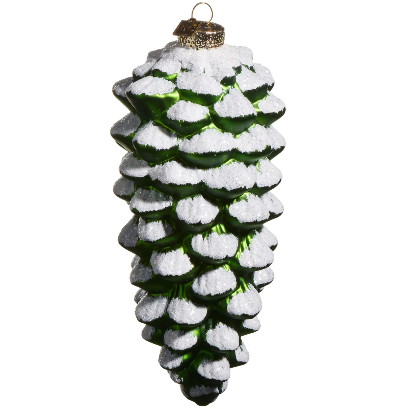 Raz Imports Raz Eric Cortina 8" Snowy Green Pinecone Glass Christmas Ornament 4553107 New