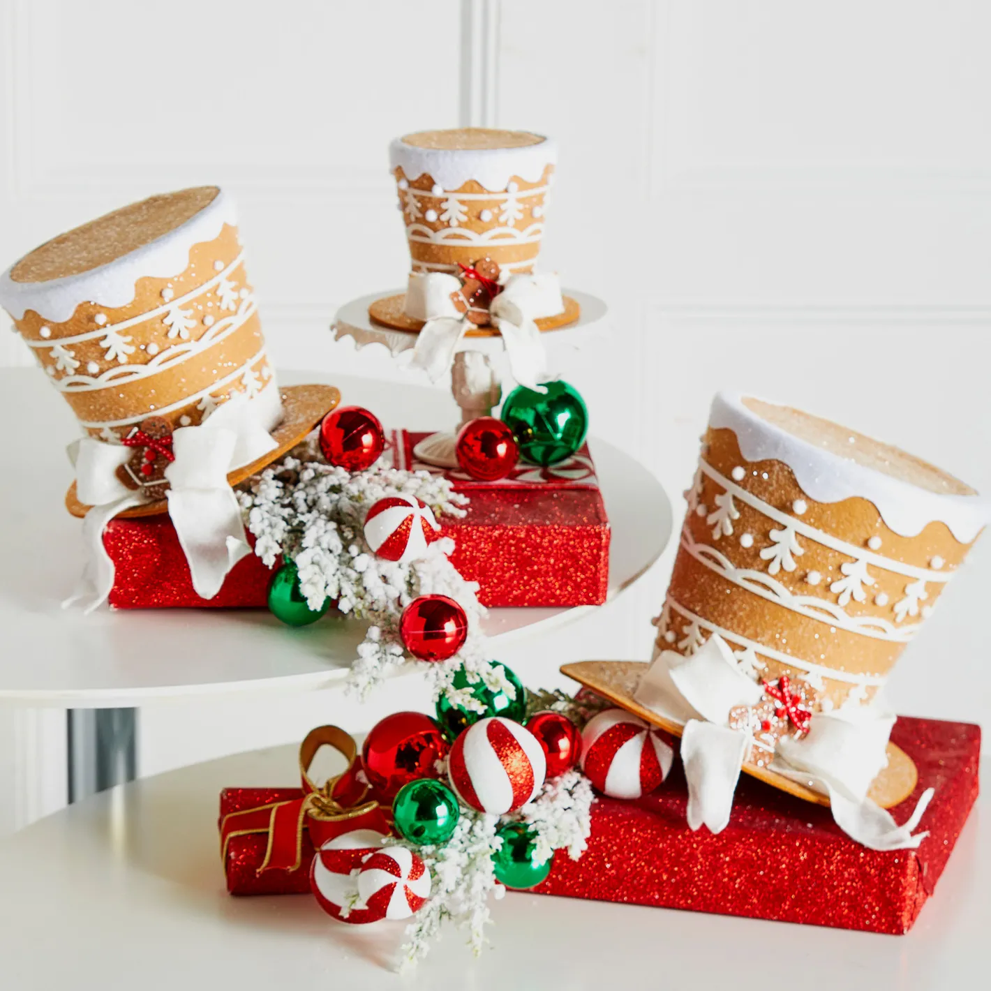 Raz Imports Raz Gingerbread Top Hat Christmas Decoration
