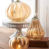 Raz Imports Raz Glass Pumpkins Fall or Halloween Decoration New
