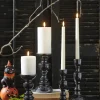 Raz Imports Raz High Shine Black Pillar or Taper Halloween Candle Holders Best