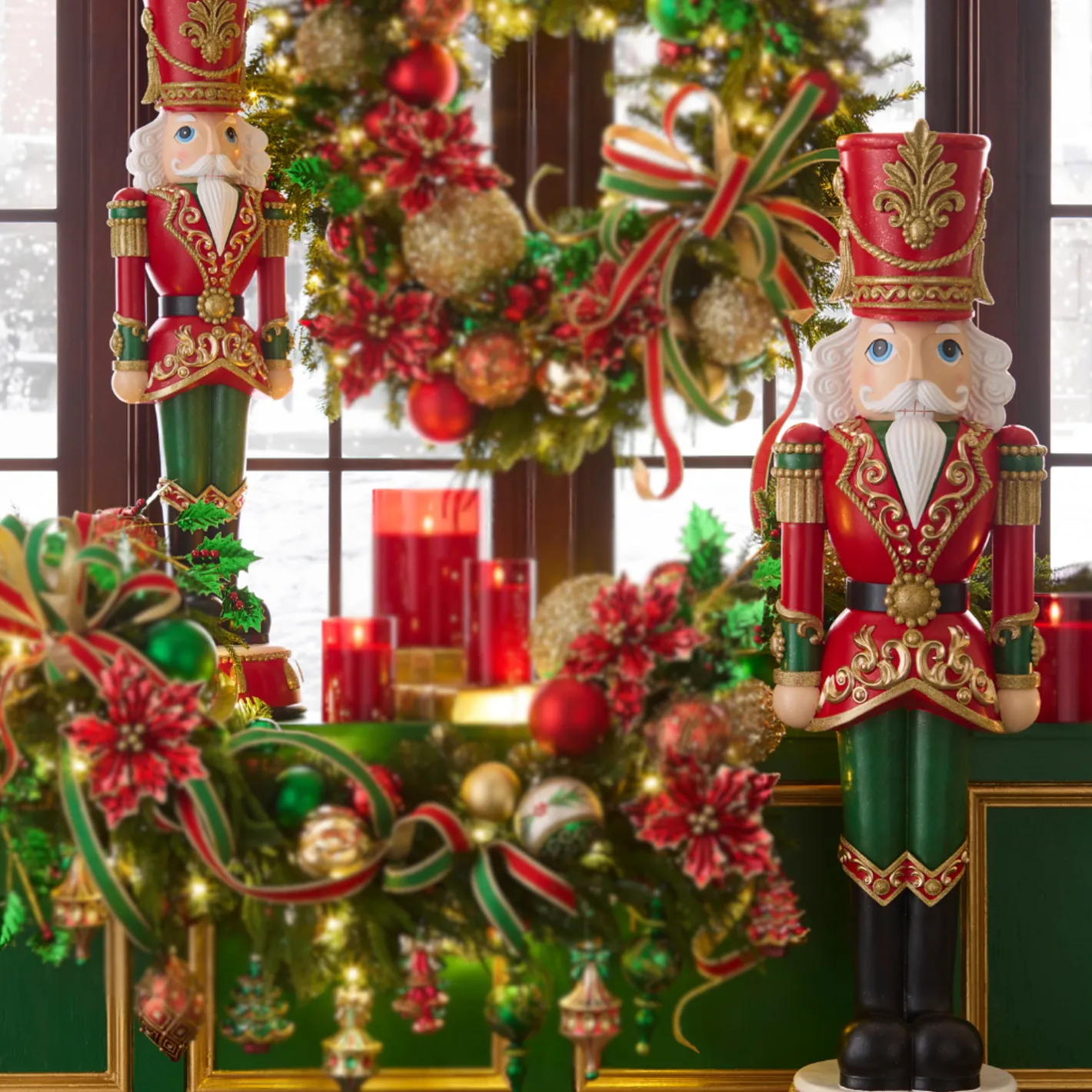 Raz Imports Raz Large 36" or 48" Red and Green Nutcracker Christmas Figure Sale