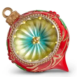 Raz Imports Raz Large Retro Reflector Ornament Lighted Christmas Decoration Sale