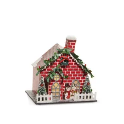 Raz Imports Raz Lighted The Magic of Christmas Candy Cane House or Brick House Hot