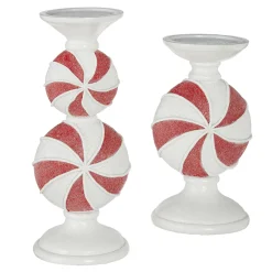Raz Imports Raz Peppermint Candy Christmas Candle Holder 4111132 Hot