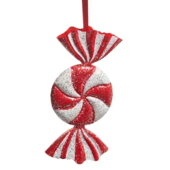 Raz Imports Raz Red and White Candy Christmas Ornament Online