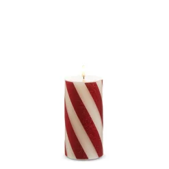 Raz Imports Raz Red and White Striped Flameless Candle Best