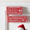 Raz Imports Raz Red High Shine Block Christmas Cocktail Sign Best