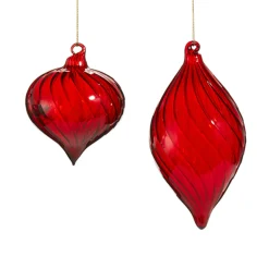 Raz Imports Raz Red Swirl Blown Glass Christmas Ornament 4523106 Best