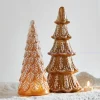 Raz Imports Raz Set of 2 Ornate Glass Gingerbread Trees 4512515 New