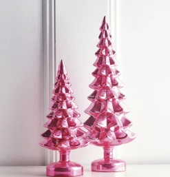 Raz Imports Raz Set of 2 Pink Metallic Glass Christmas Tree Decoration 4222938 Hot