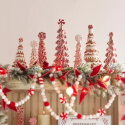 Raz Imports Raz Set of 3 Pink Peppermint Christmas Trees 4316051