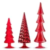 Raz Imports Raz Set of 3 Red Glass Trees Christmas Decoration 4322914 Hot