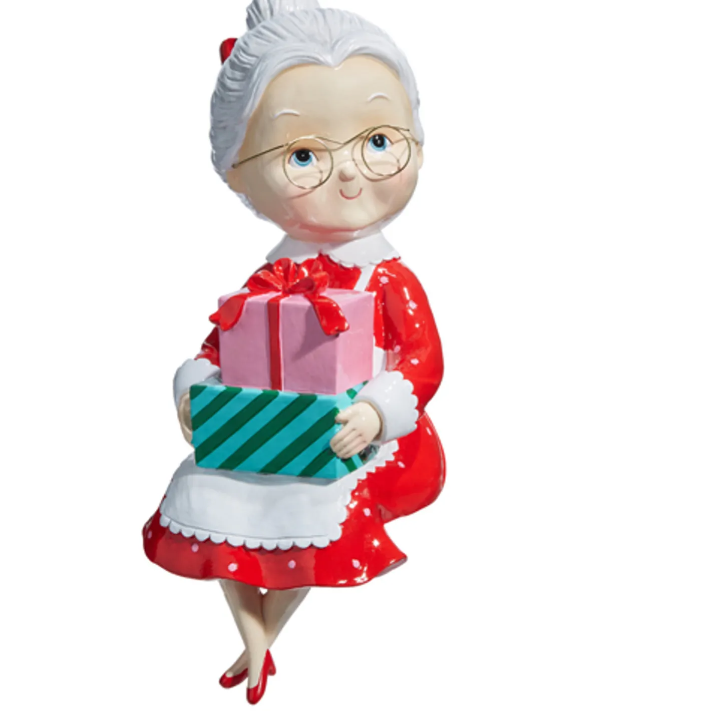 Raz Imports Raz Sitting Retro Santa or Mrs. Claus Christmas Decoration Sale