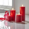 Raz Imports Raz Uyuni Red Battery Operated Candle with Lighted Flickering Flame