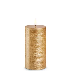 Raz Imports Raz Uyuni Rustic Gold Battery Operated Candle with Lighted Flickering Flame