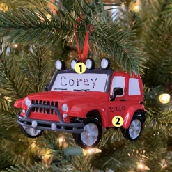 Polar X Red Jeep Personalized Christmas Ornament OR1763 New