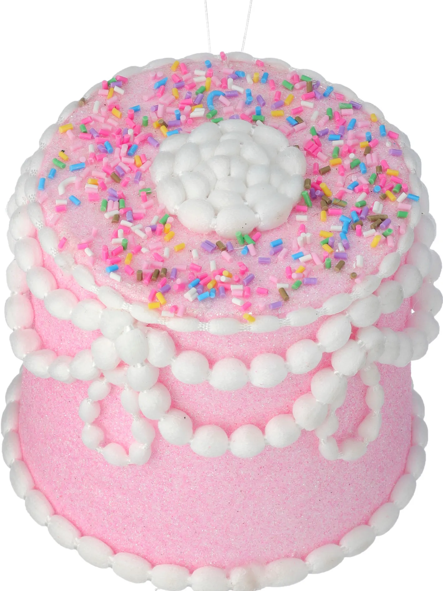 Regency International Regency 5" Blue or Pink Pastel Candy Decorated Cake Christmas Ornament MTX68911