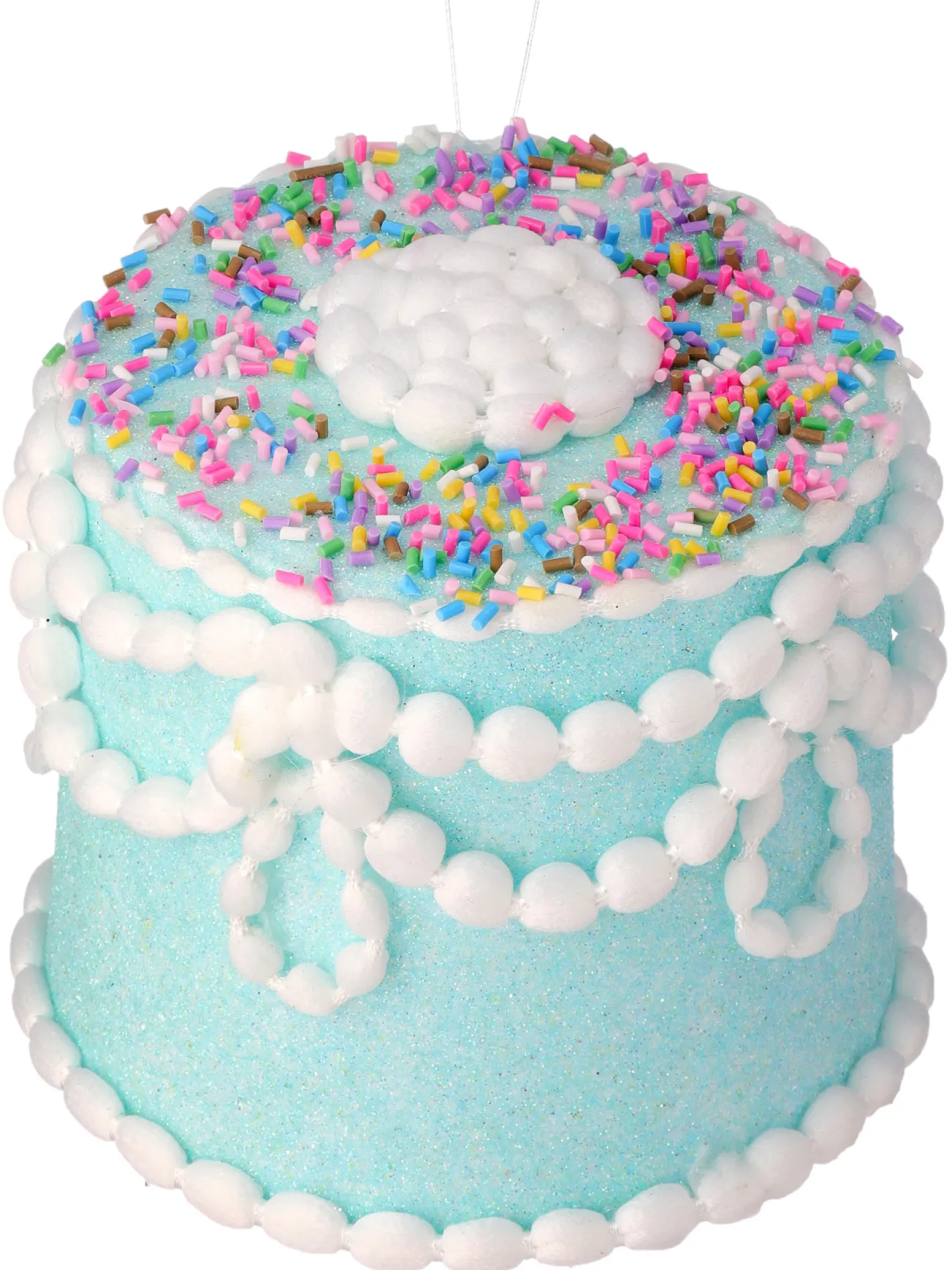 Regency International Regency 5" Blue or Pink Pastel Candy Decorated Cake Christmas Ornament MTX68911