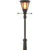 Regency International Regency 24" LED Lighted Battery Operated Black Standing Lamp Post MTX74711