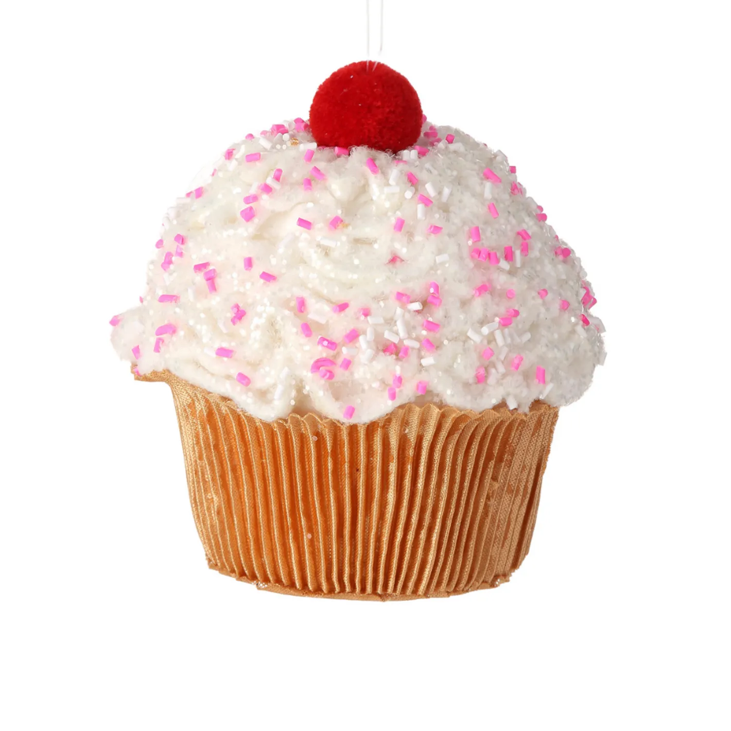 Regency International Regency 5" Pink or Red Sprinkles Sweets Cupcake Christmas Ornament MTX73463