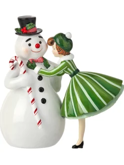Regency International Regency 6.5" Retro Snowman with Lady Christmas Figure MTX73132 Discount