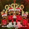 Polar X Reindeer Family of 4 Personalized Christmas Ornament OR2256-4