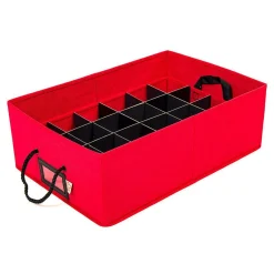 Santas Bags Santa's Bags Red 2 Tray Lid Top Christmas Ornament Storage SB-10453-RED Clearance