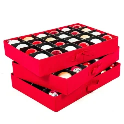 Santas Bags Santa's Bags Red 3 Tray Ornament Storage Drawer with Lid SB-10452-RED Online